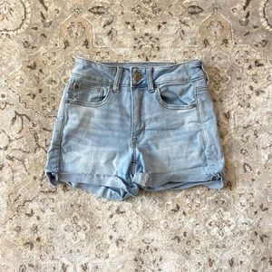 High rise jean shorts